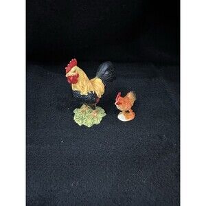 Terra By Battat Plastic Rooster  3” Figure, Also Includes A 1.5” Mini Rooster